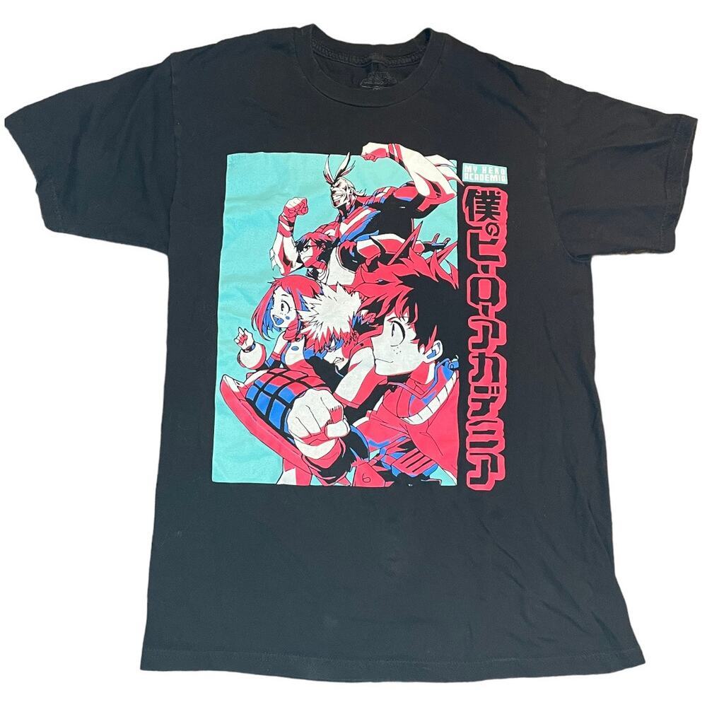 Funimation Black My Hero Academia Graphic T-Shirt Size M